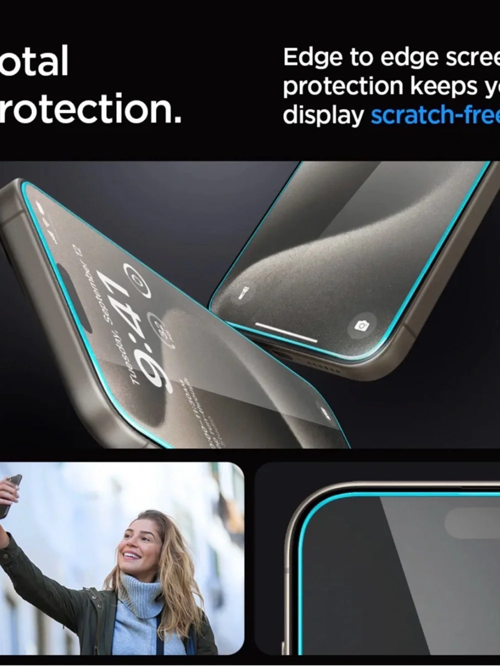 Spigen GLAS.tR EZ Fit | Sensor Protected 2 PACK! iPhone 15 Pro Max- BNIB!